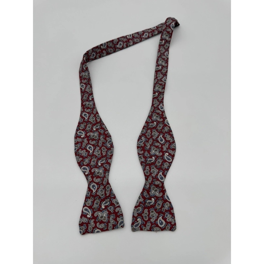 Men's Red Paisley Self Tie‎ Bow Tie Adjustable Classic Formal Wedding Prom